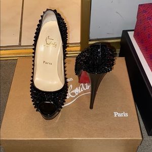 Christian Louboutin Lady Peep spike heels
